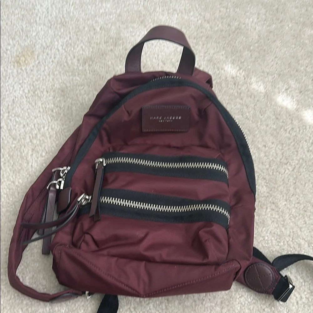 Marc Jacobs Burgundy Backpack - Picture 1 of 6